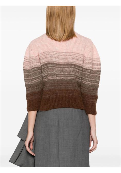 Pink and brown cropped V-neck sweater Simone Rocha - women SIMONE ROCHA | MIMK5B0657RSOMBR